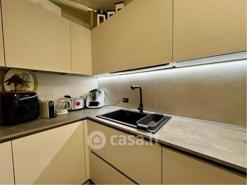 Cuisine - Rear-Facing Apartment with Balcony in Trento