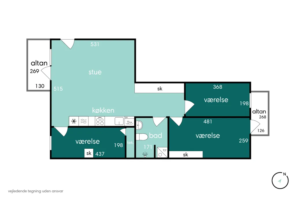 Plan - Apartment with City View in Copenhagen V