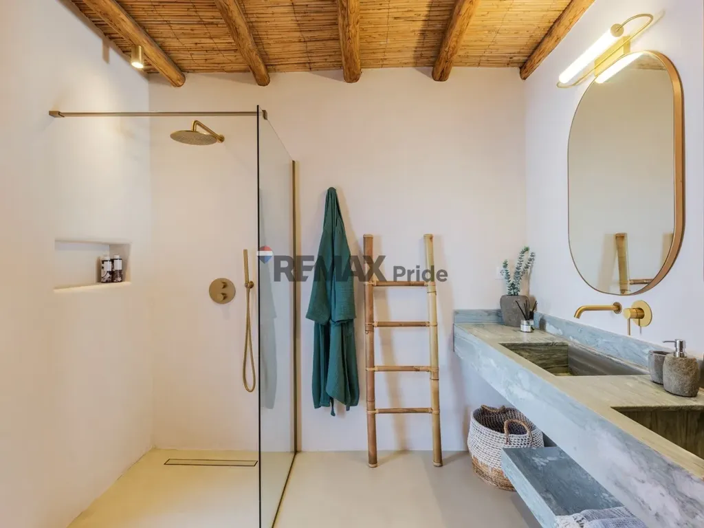 Salles de bain - New Villa with Sea View in Mykonos