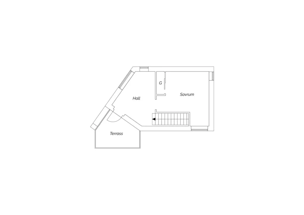 Planimetria - Etagé Flat with Balcony & Rooftop in Kalmar
