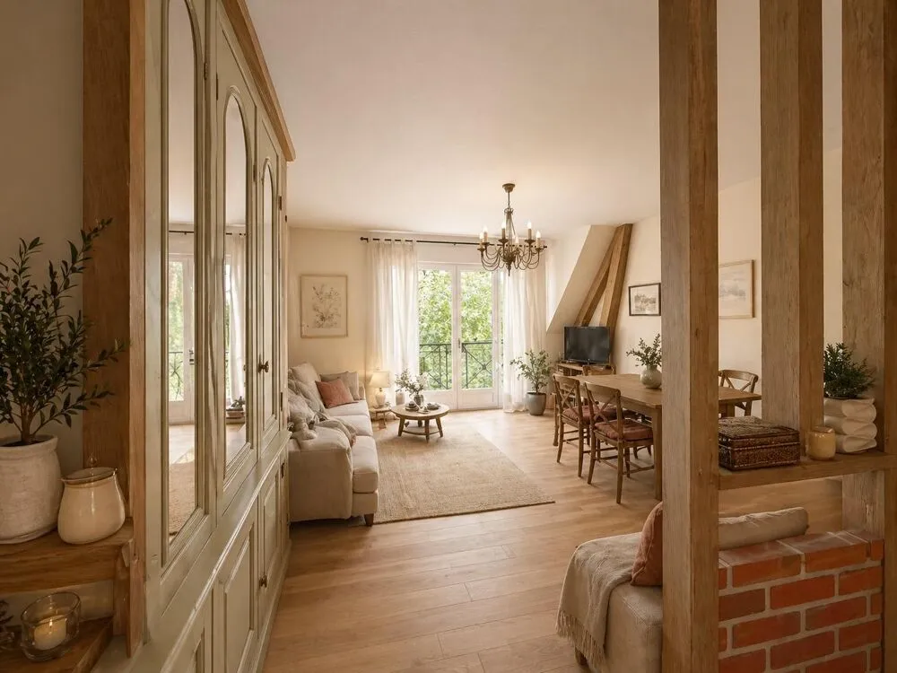 Séjour - Appartement 3 Pièces avec Vue Dégagée à Rouen