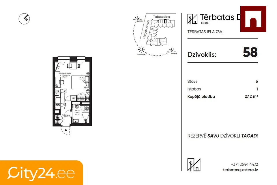 Plan - Modern Apartment with City View in Riga Centre