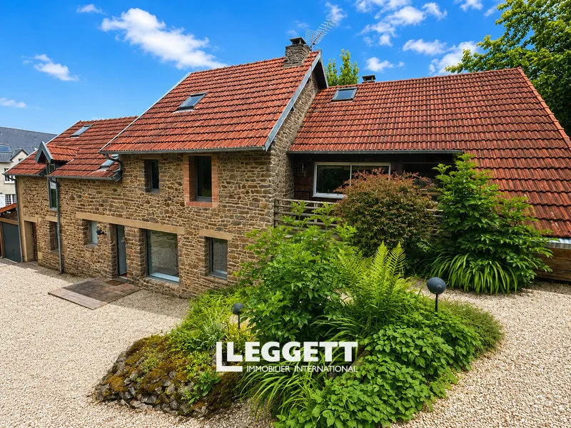 Vista aerea - Rustic Stone House with Garden in Saint-Planchers