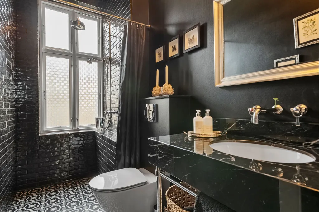 Salles de bain - Penthouse with Sea View in Aarhus C