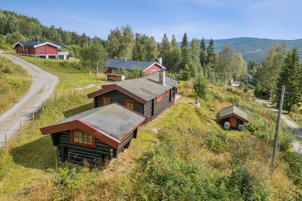 Aerial - Charming Cottage with Ski Access in Hurdal
