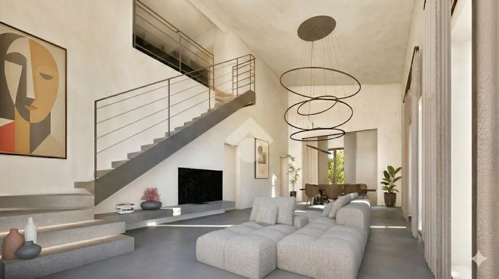 Living Room - Contemporary Villa with Private Garden in Parma