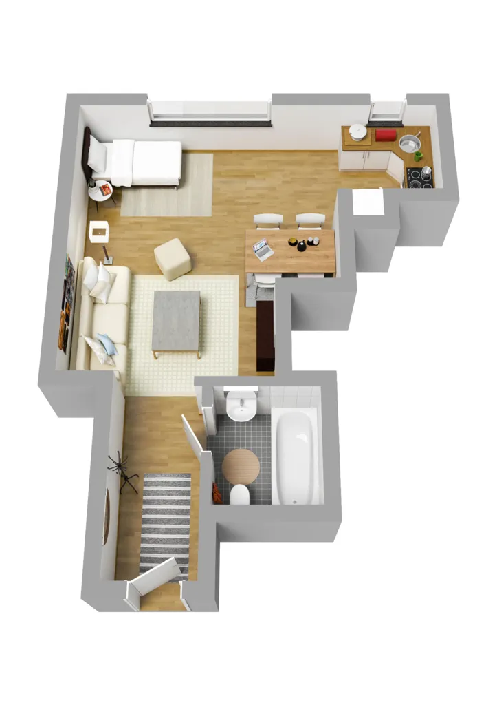 Planimetria - Funkis Flat in Ribersborg, Malmö