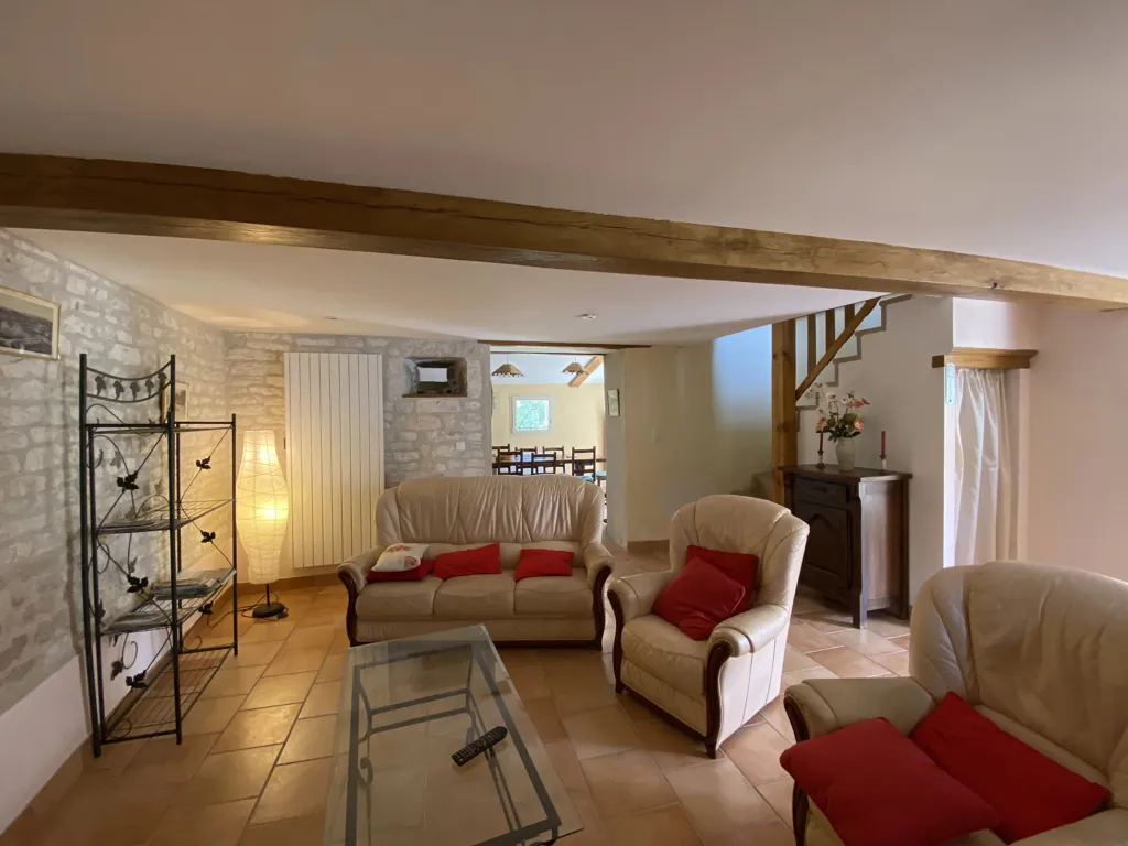 Living Room - Authentic Stone Farmhouses in Saint-Matré