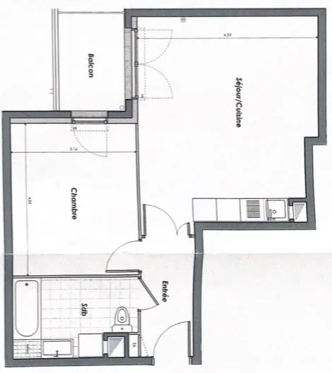 Plaan - Modern Apartment with Balcony in Montévrain