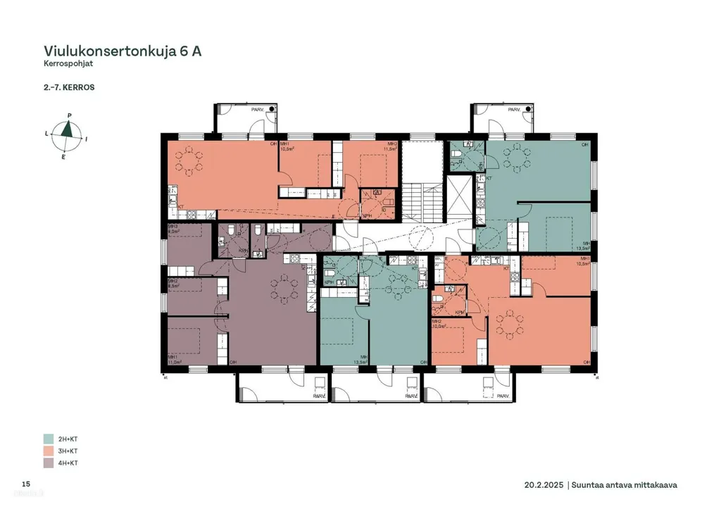 Plan - Corner Apartment with Dual Aspect in Ainola