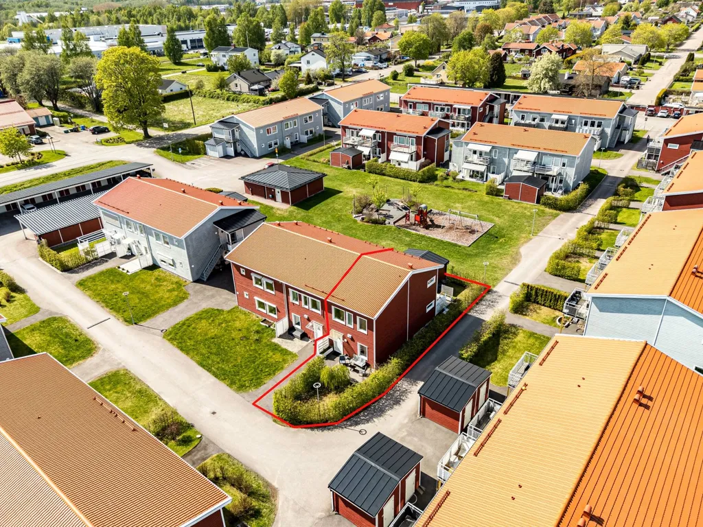 Vue aérienne - Apartment with Balcony in Borlänge