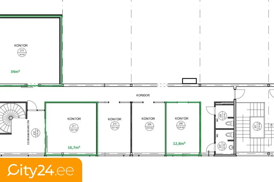 Planimetria - Office Space with View in Laagri