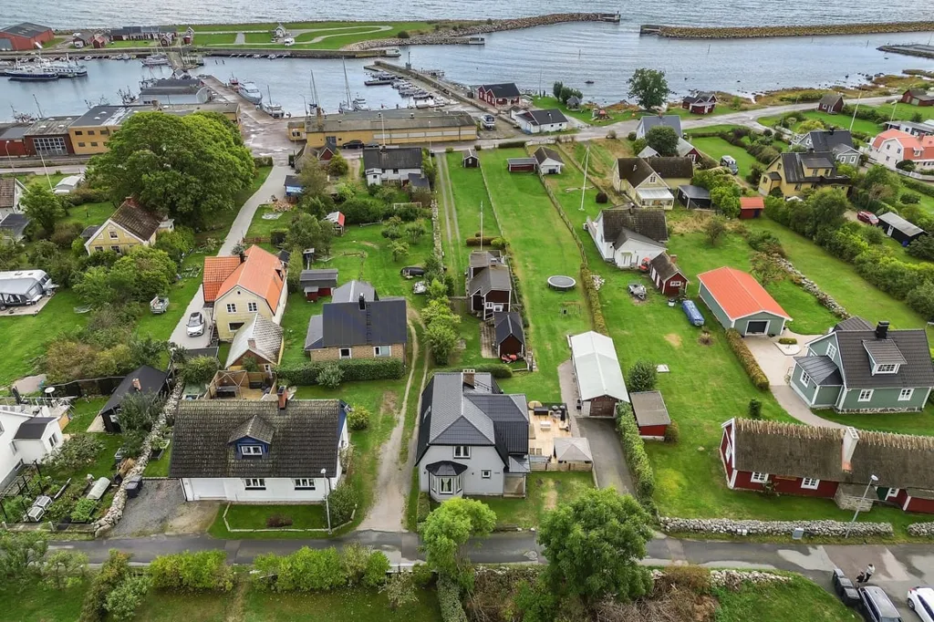 Vue aérienne - Villa with Harbour View in Nogersund