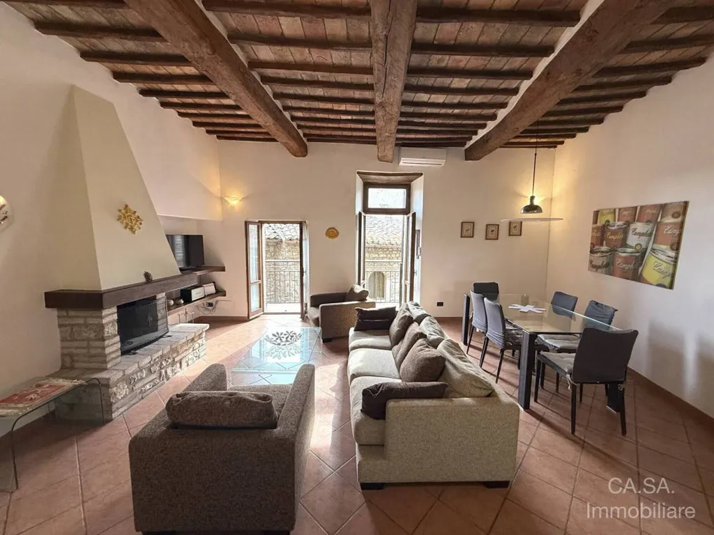 Soggiorno - Rustic Apartment with Terrace in Monte Castello di Vibio
