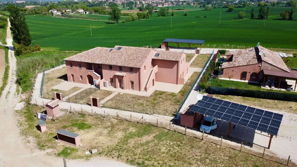 Aerial - Villa Portion with Private Garden in Perugia