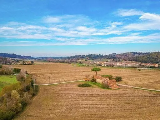 Vue aérienne - Rustic Farmhouse with Loggia in Montaione