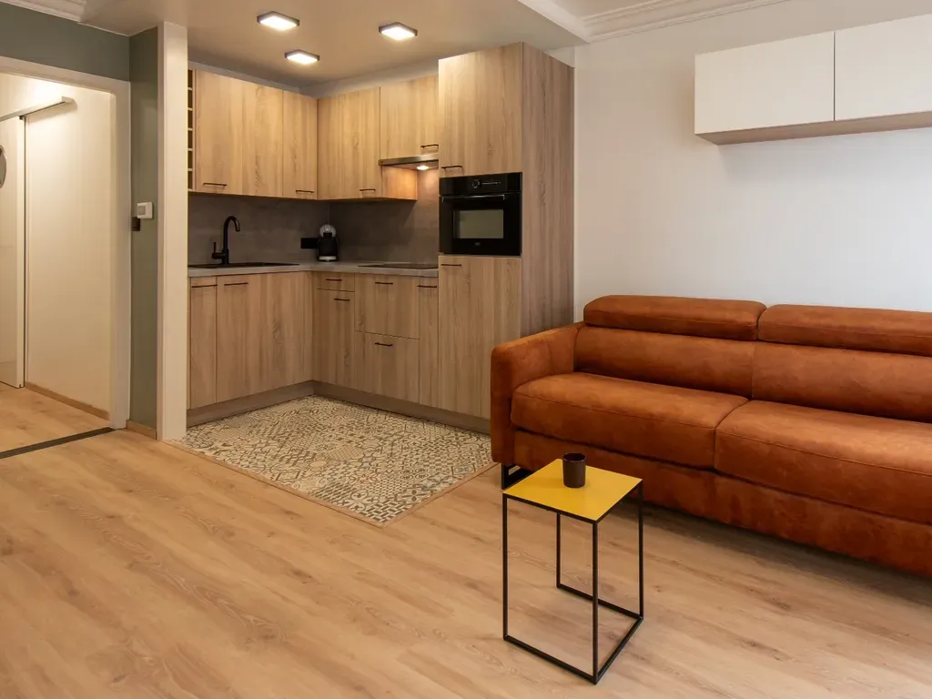 Living Room - Renovated Sea View Apartment in Middelkerke