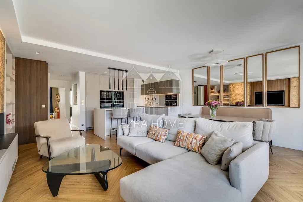 Soggiorno - Apartment with Park View in Levallois-Perret