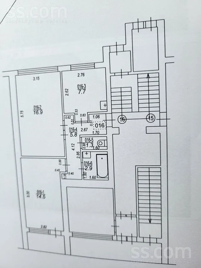 Plan - Renovated 2-Bedroom Flat with Balcony in Koknese