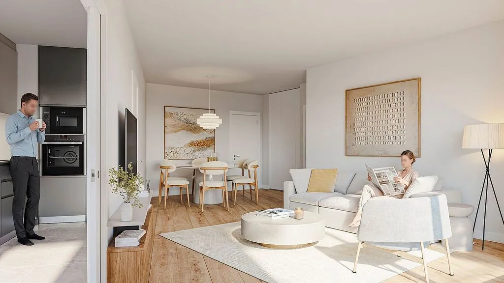 Séjour - New Flat with Pool in Cornellà Centre