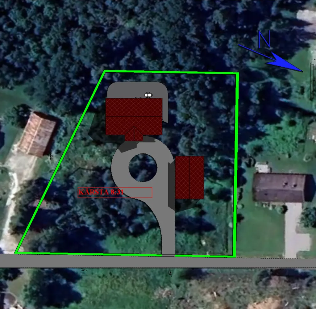 Vue aérienne - Plot for Custom Build in Kärsta, Örebro