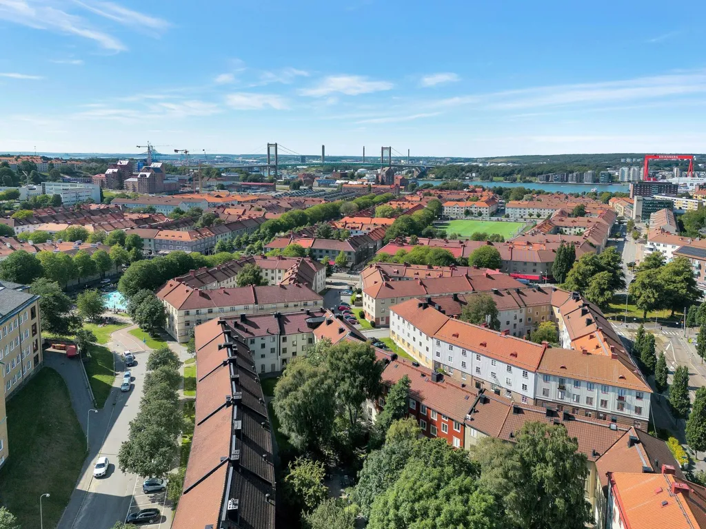 Vista aerea - Apartment with West-Facing Balcony in Göteborg