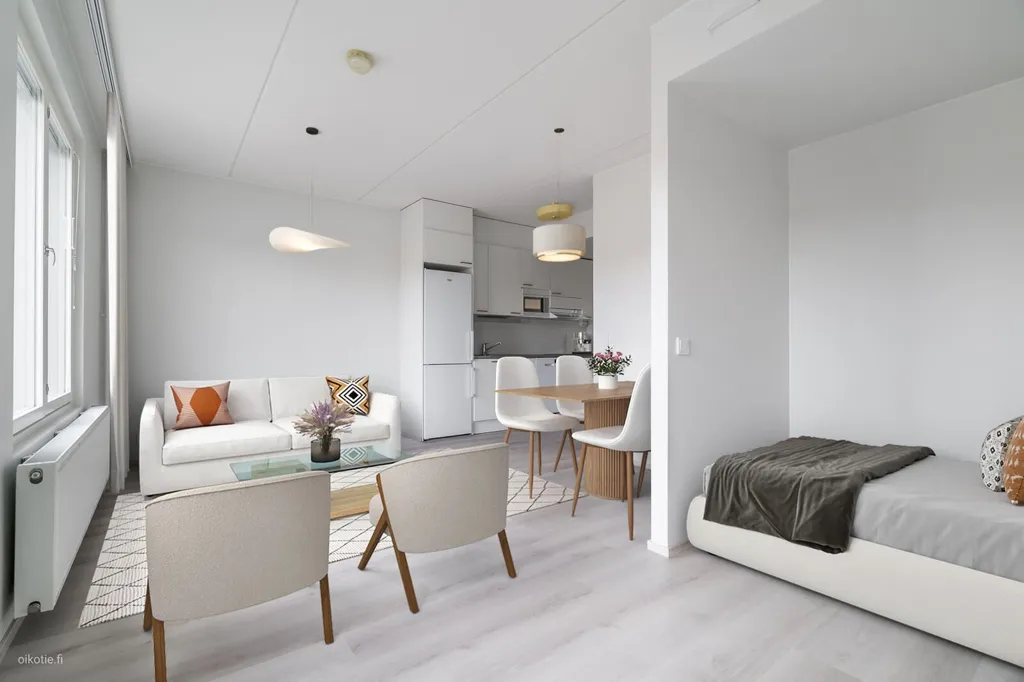 Living Room - Alcove Flat with Balcony in Tuusula