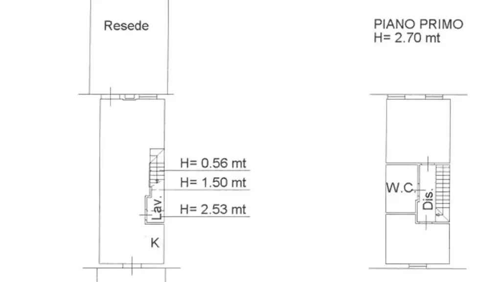Plan - Rearranged Apartment with Garden in Petrazzi
