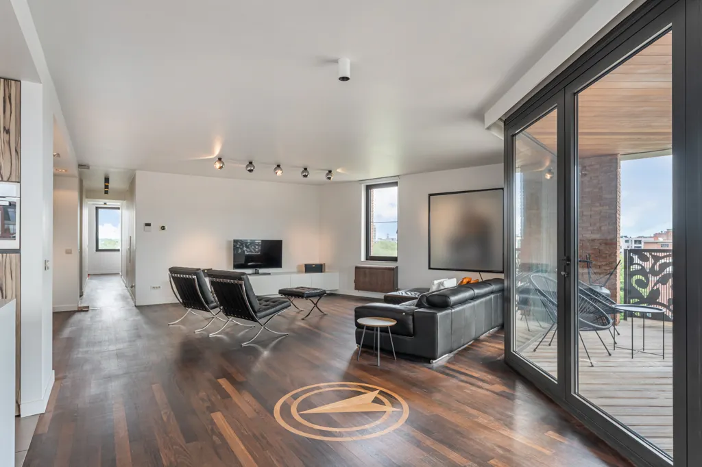 Séjour - Appartement de luxe avec terrasse ensoleillée à Hasselt