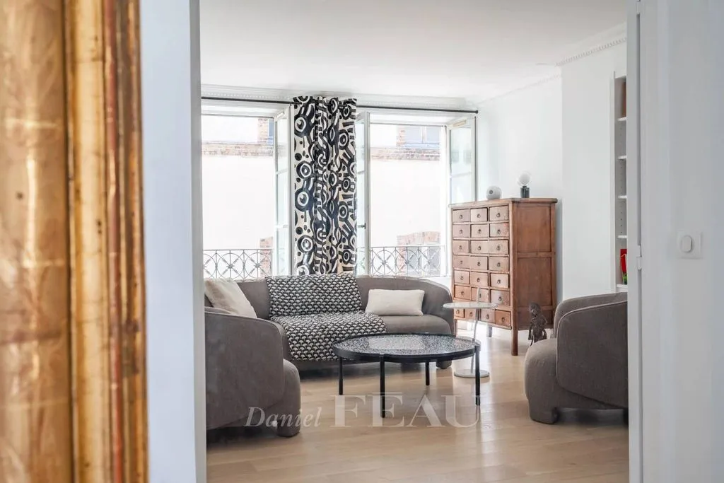Séjour - Appartement Luxueux avec Vue sur la Ville près de la Tour Eiffel