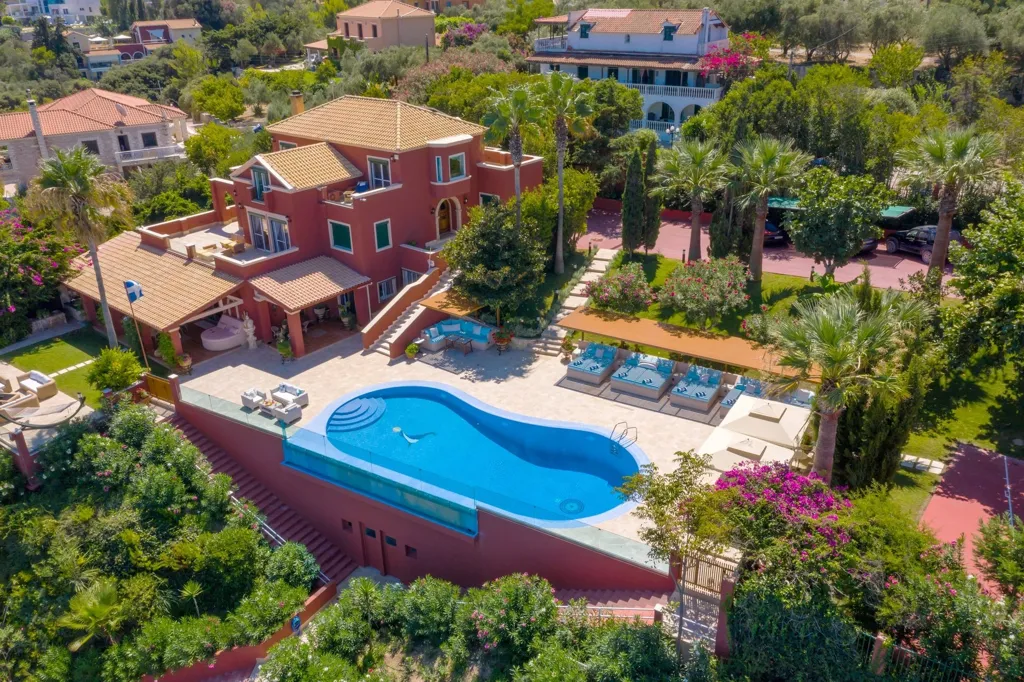 Vue aérienne - Luxury Seafront Villa with Panoramic Views in Zakynthos