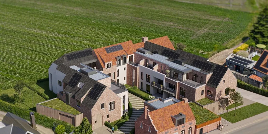 Vue aérienne - Projet de Résidence dans le Vert à Weelde