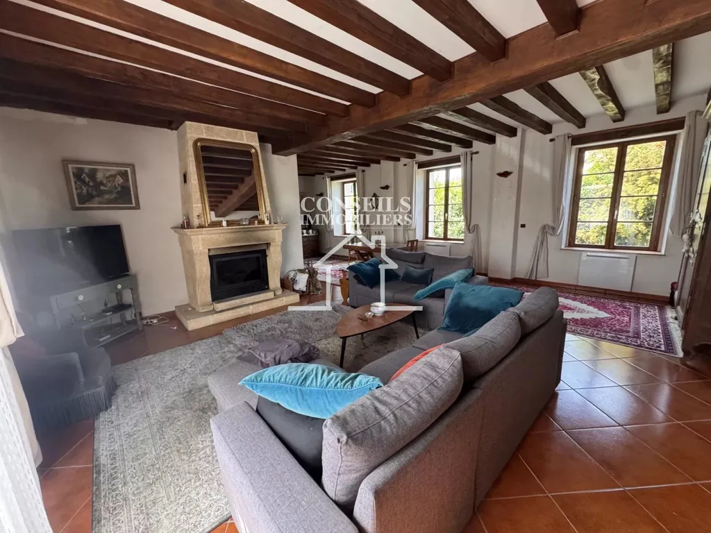 Séjour - Fermette avec Piscine et Jardin à Précy-sur-Vrin