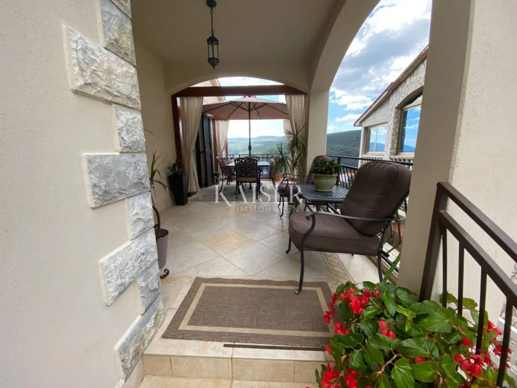 Terrasse - Penthouse with Sea View in Rabac, Labin