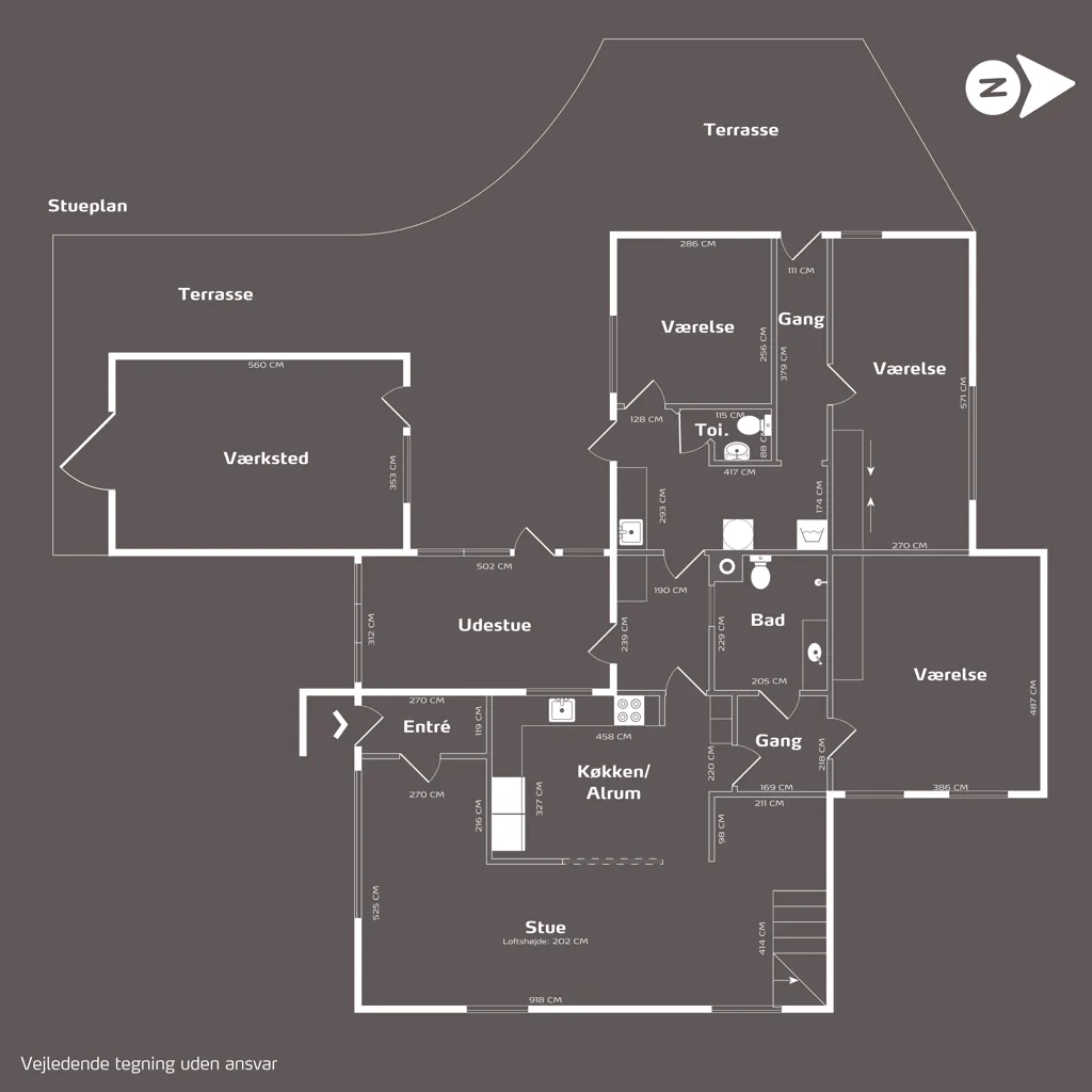 Plan - Villa with Workshop near Gudme