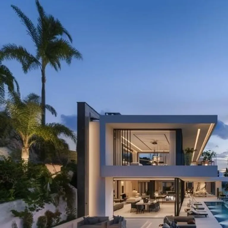 Piscine - Luxury Villa with Indoor Pool in Marbella