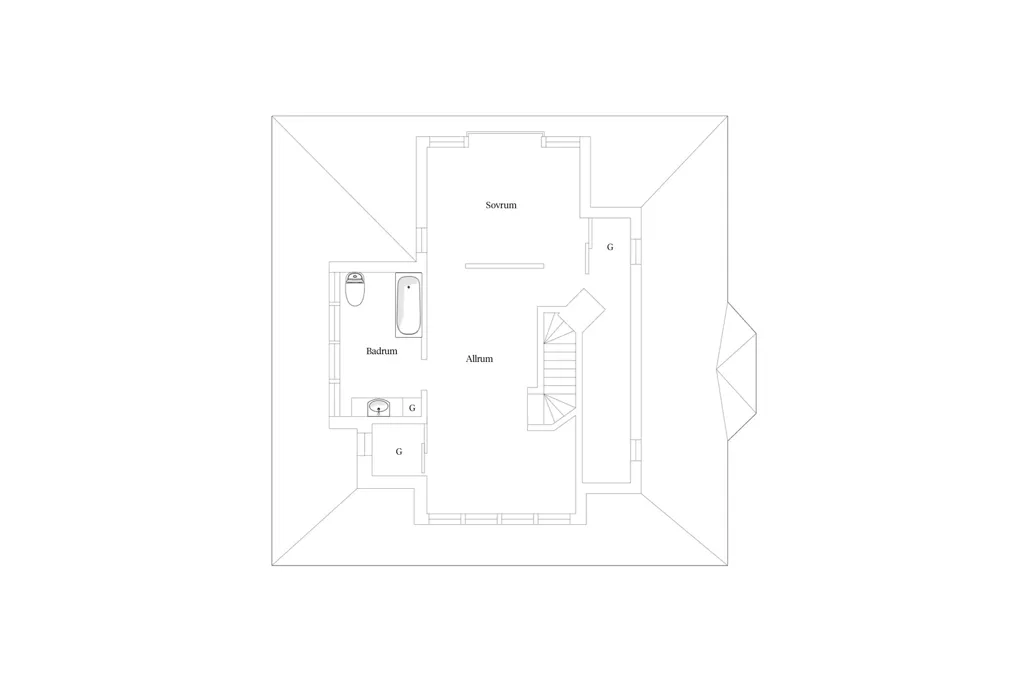 Plan - 1950s Villa with Pool in Edsåsvägen