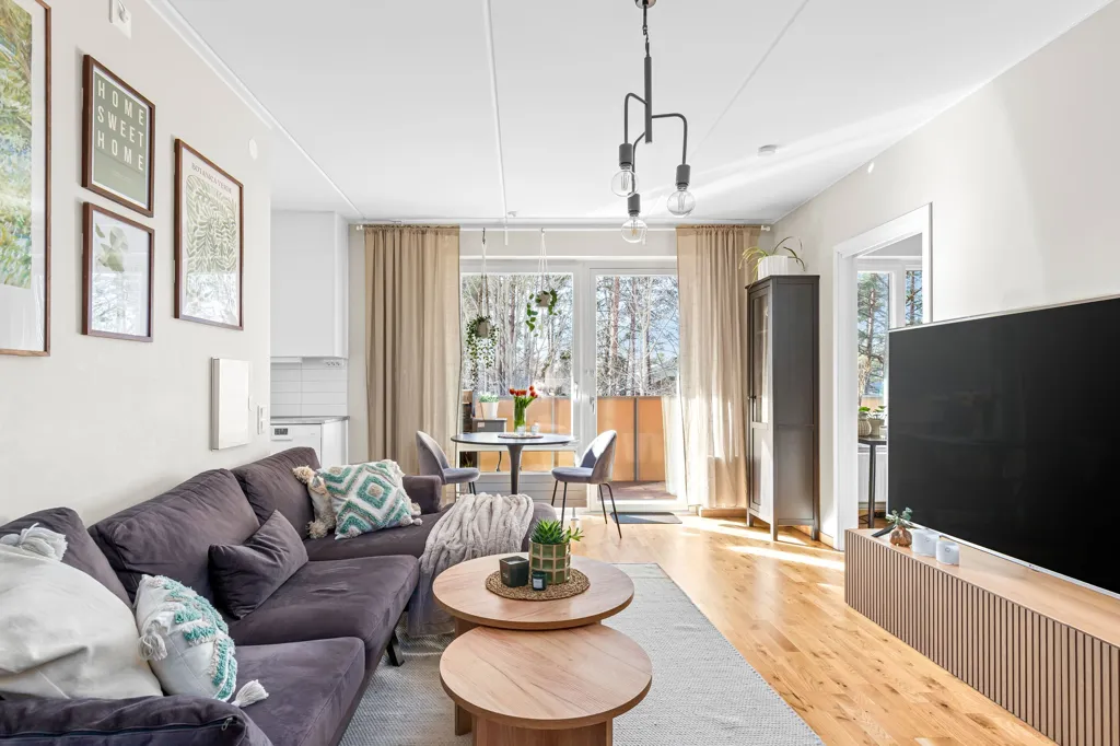 Séjour - Modern Flat with 20 m² Balcony in Uppsala