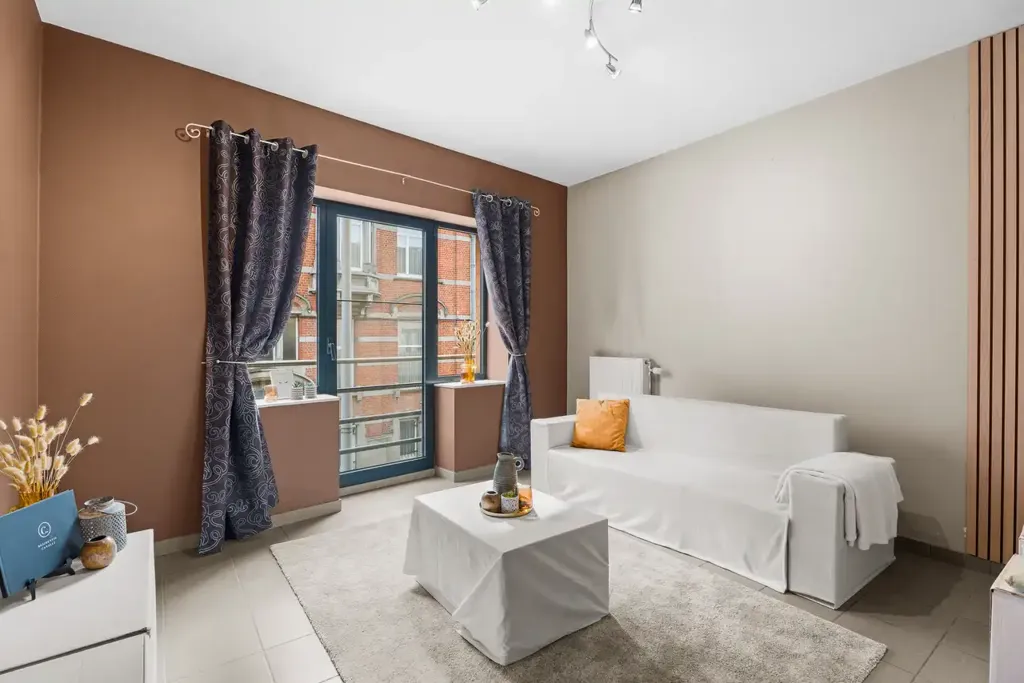 Séjour - Appartement 1 Chambre Lumineux au Cœur de Geraardsbergen