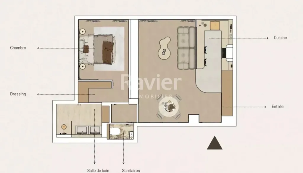 Planimetria - Renovated 2-Bed Flat in Boulogne-Billancourt
