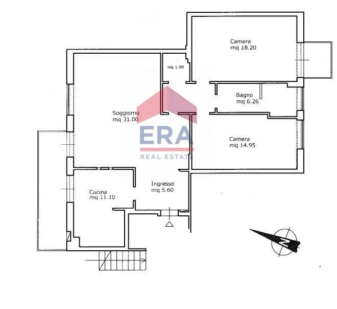 Plan - Luxury Apartment with Balcony in Rome