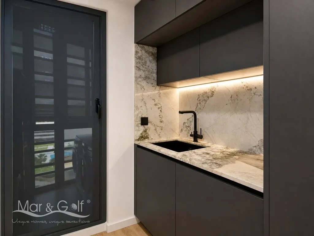 Köök - Penthouse with Sea View in Alicante