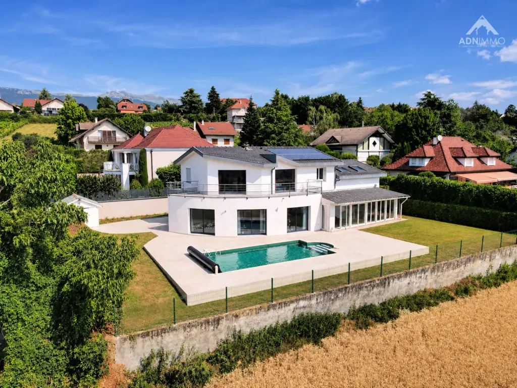 Aerial - 6-Bedroom House with Pool in Challex
