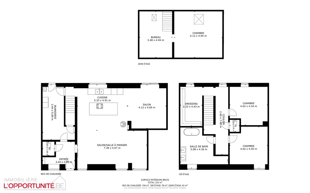 Floor Plan - Renovated 3-Faced House in Romerée