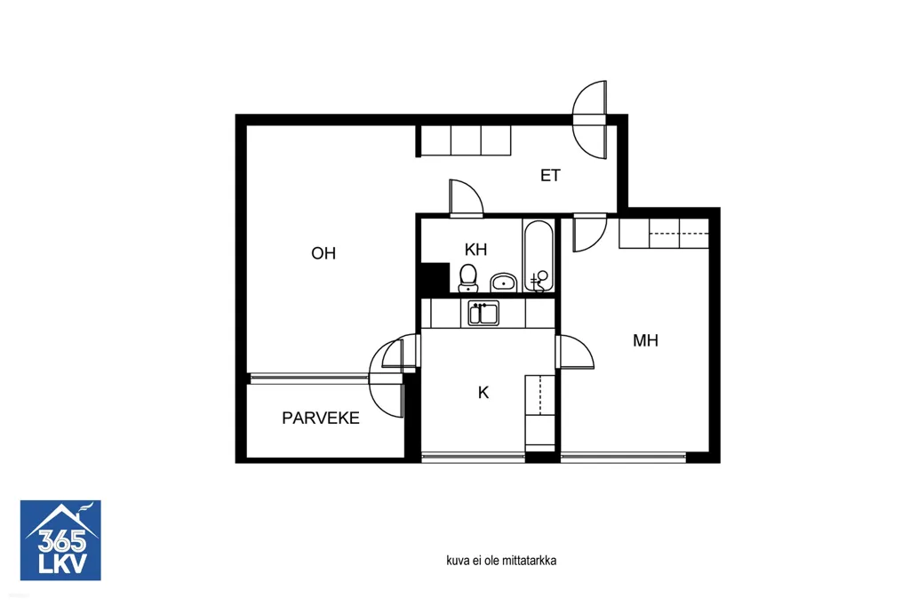 Planimetria - Apartment with Linjasaneerattu Balcony in Lapila