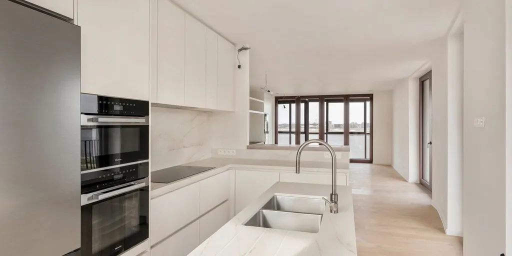 Köök - Luxury Apartment with Scheldt View in Antwerp