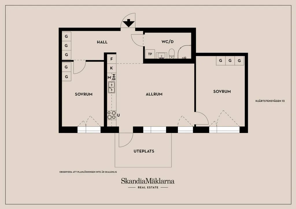 Plan - Modern Flat with Garden in Norrboda