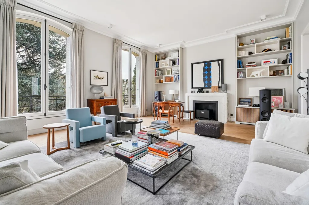 Séjour - Appartement Luxueux Duplex à Neuilly-sur-Seine