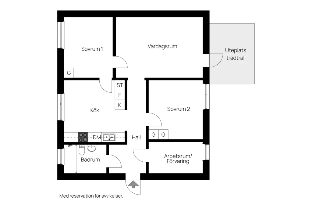 Planimetria - Apartment with Private Garden in Sollentuna