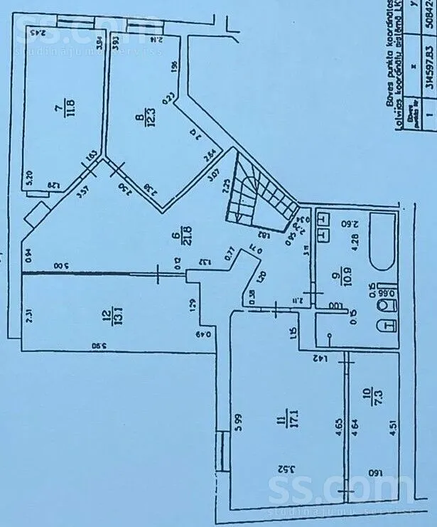 Plan - Two-Story Apartment with Terrace in Riga Centre